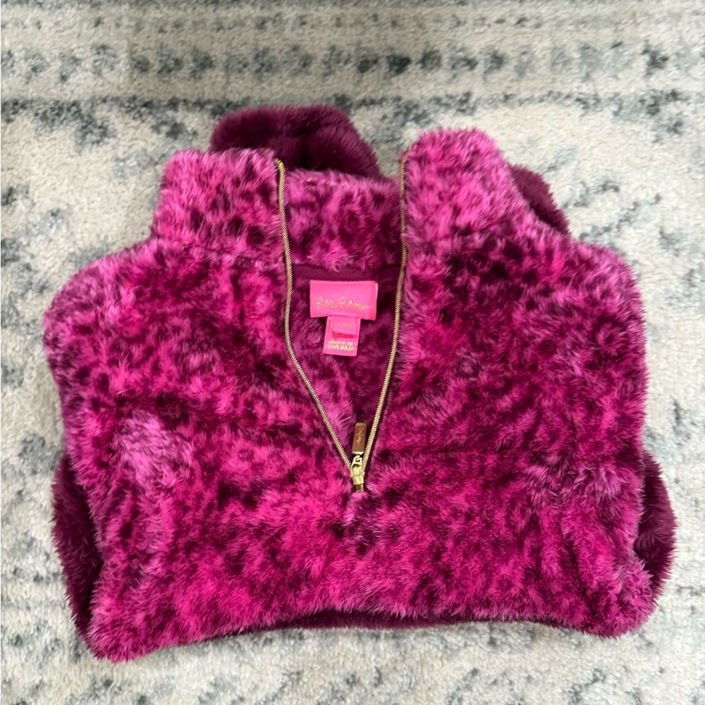 Girl’s Lilly Pulitzer Mini Keala Sherpa Popover Size L